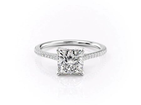 The Pave Madison Set With A 2.5 Carat Princess Lab Diamond For Discount