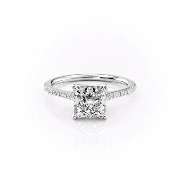 The Pave Madison Set With A 2.5 Carat Princess Lab Diamond For Discount