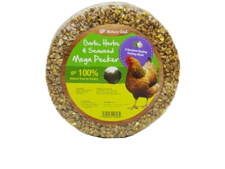 Natures Grub Garlic, Herbs & Seaweed Mega Pecker Block 1.2KG on Sale