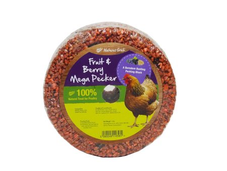 Natures Grub Fruit & Berry Mega Pecker Block 1.2KG Online now