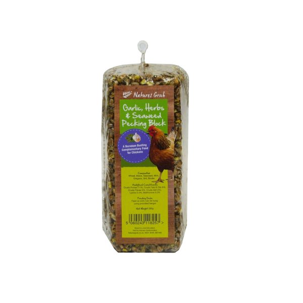 Nature s Grub Garlic, Herbs & Seaweed Pecking Block - 280 Gm Online Sale