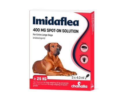 Chanelle Imidaflea 400mg Spot-On for Extra Large Dogs over 25kg - 3 Pipettes Online Hot Sale