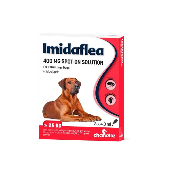 Chanelle Imidaflea 400mg Spot-On for Extra Large Dogs over 25kg - 3 Pipettes Online Hot Sale