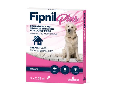 Chanelle Fipnil Plus Spot-On for Large Dogs 20-40kg - 3 Pipettes Hot on Sale