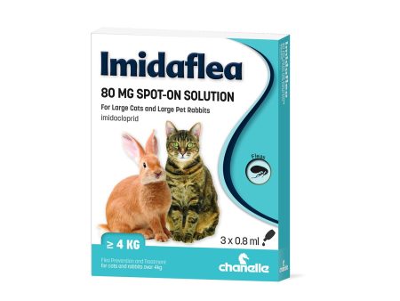 Chanelle Imidaflea 80mg Spot-On for Large Cats & Rabbits over 4kg - 3 Pipettes Online