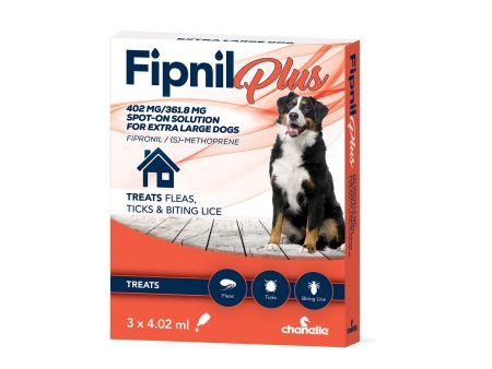 Chanelle Fipnil Plus Spot-On for Extra Large Dogs 40-60kg - 3 Pipettes Cheap