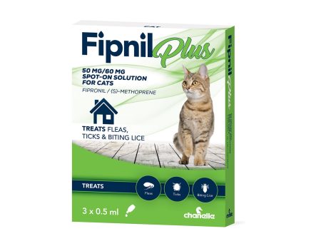 Chanelle Fipnil Plus Spot-On for Cats - 3 Pipettes For Cheap