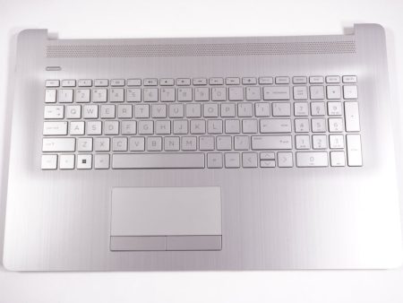 New L92785-001 Hp Laptop US Palmrest Keyboard Natural Silver Hot on Sale